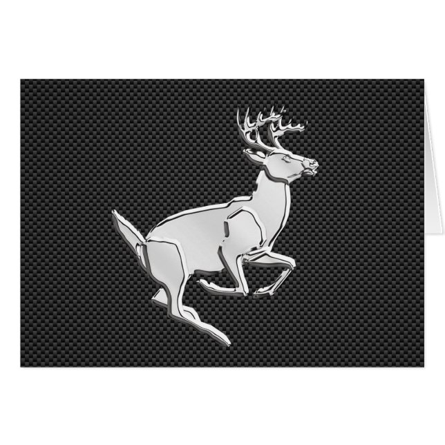 Deer en marcha cromado en la impresión de fibra de (Anverso (Horizontal))