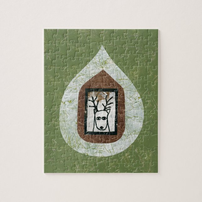 Deer Esperando Que Dejes El Rompecabezas De Jigsaw (Vertical)