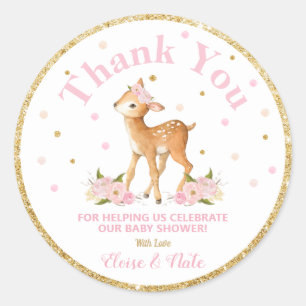 Deer Gracias A Pegatinas Etiquetas Favoritos Baby 