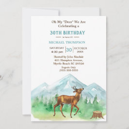 Deer Hunter Cualquier Invitación de Cumpleaños de 