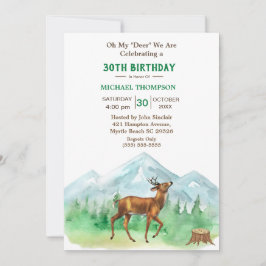 Deer Hunter Cualquier Invitación de Cumpleaños de 