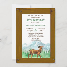 Deer Hunter Cualquier Invitación de Cumpleaños de 