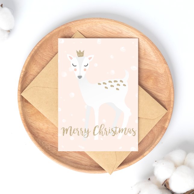 Deer - Tarjeta postal para Navidades pequeños (Subido por el creador)