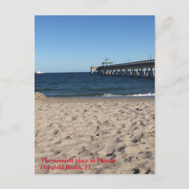 Deerfield Beach, Fl - Tarjeta postal (Anverso)