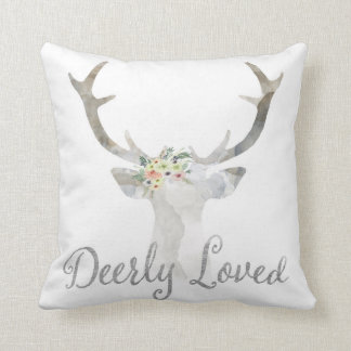 Deerly amó el Cojín decorativo del chica del