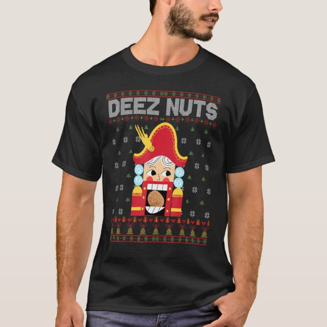 Deez Nutcracker Funny Navidades feos suéter (Anverso)