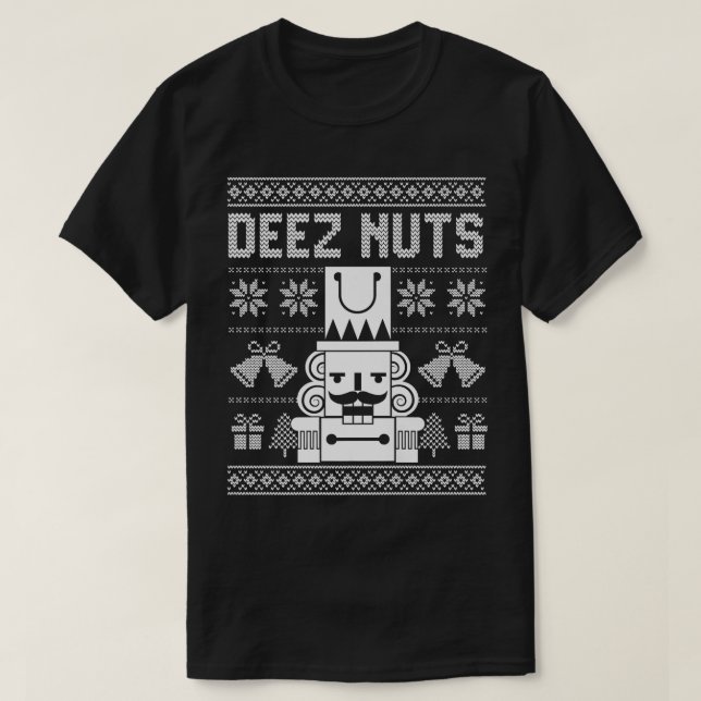 Deez NutcrackerFunny Navidades feos suéter X (Diseño del anverso)