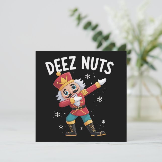 Deez Nuts Cascanueces Nuez Divertida Navidad  (Anverso de pie)