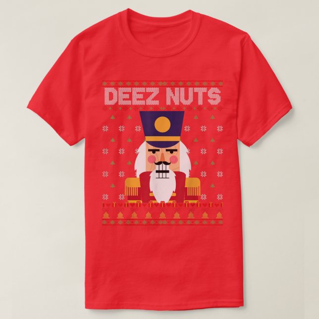 Deez Nuts Nutcracker Funny Ugly Christmas Sweater  (Diseño del anverso)
