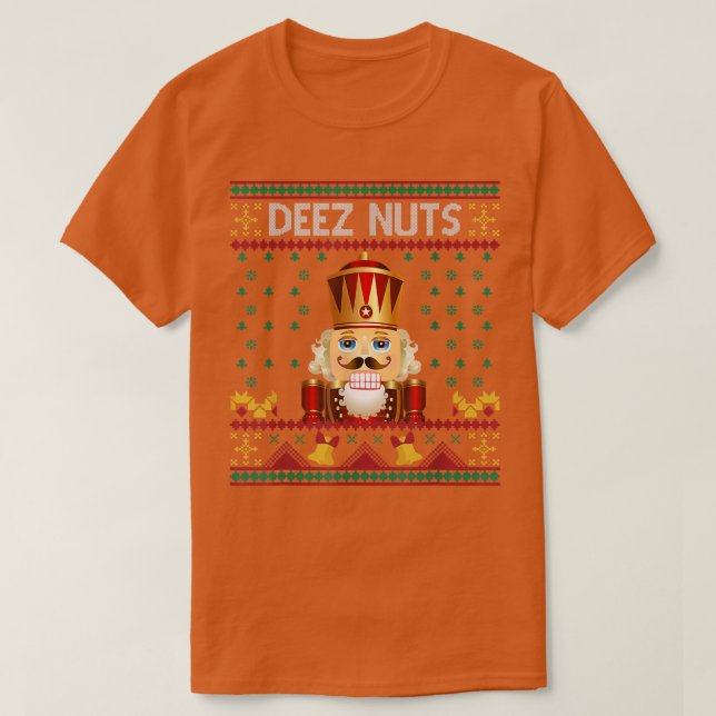 Deez Nuts Nutcracker Funny Ugly Christmas Sweater  (Diseño del anverso)