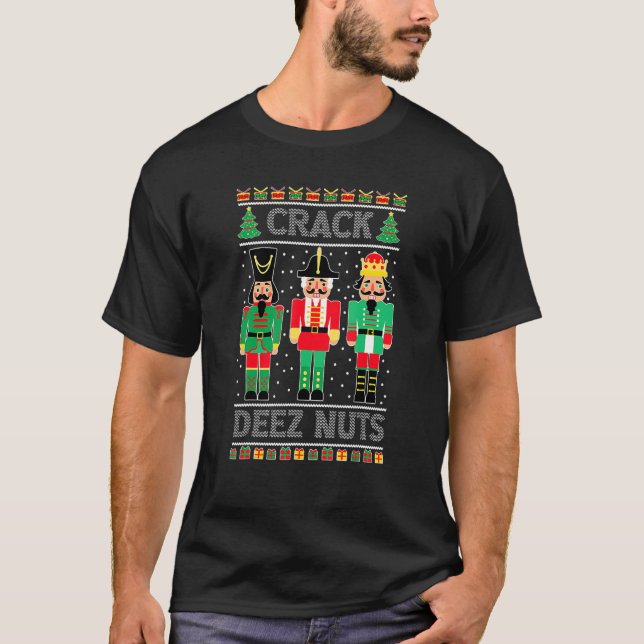 Deez Nuts Nutcracker   Ugly Christmas Sweater Xmas (Anverso)