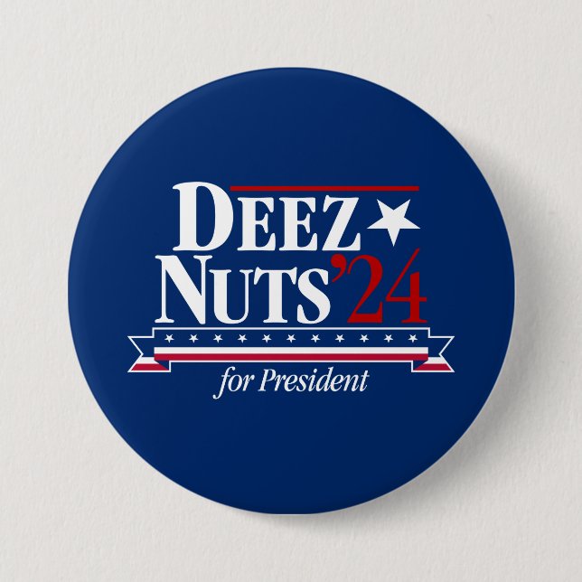 Deez Nuts para botón President (azul) (Anverso)