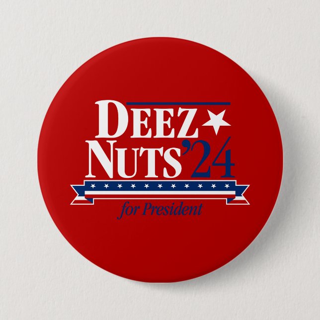 Deez Nuts para botón President (rojo) (Anverso)