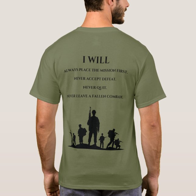 Defensa de los dragones | Camiseta "Ética guerrera (Reverso)
