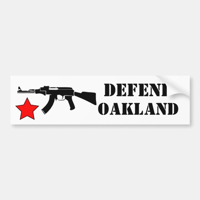 Defienda al pegatina de Oakland (Frente)