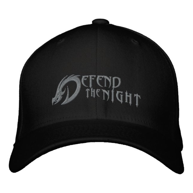 Defienda el gorra bordado promocional de la noche (Anverso)