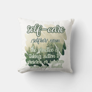 Definición de autocuidado estética almohada de lan