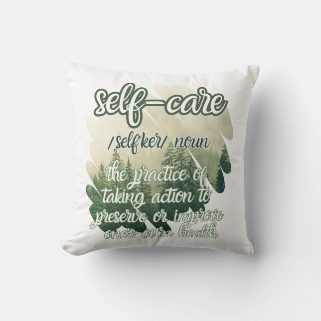 Definición de autocuidado estética almohada de lan (Anverso)