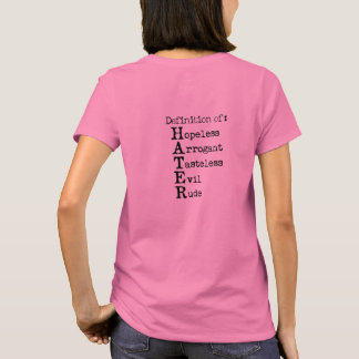 Definición de: camiseta de odio