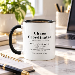 Definición de Coordinador de Caos Taza de Foto Per