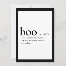 Definición de diccionario de la invitación a Boo H