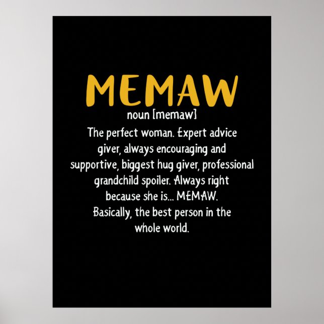 Definición de memaw de arte madre (Frente)