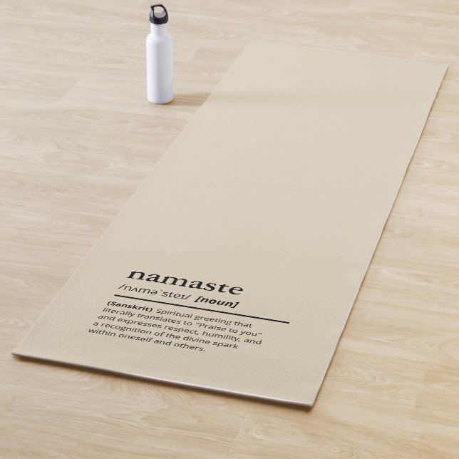 Definición de Namaste Beige Sencilla Mat de Yoga M (In situ)