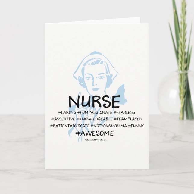Definición de tarjeta de felicitación de enfermera (Anverso)