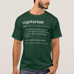 Definición vegetariana graciosa nueva camiseta