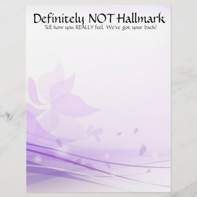 Definitivamente NO membrete de Hallmark (Anverso)