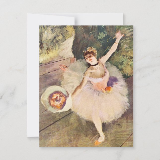 Degas Ballerina con invitación para el Bouquet de  (Anverso)