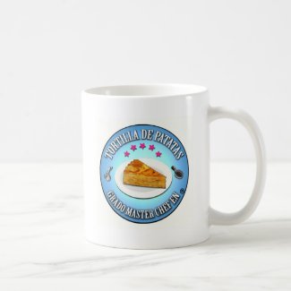 Grado Master Chef en Tortilla de Patatas Taza Básica Blanca