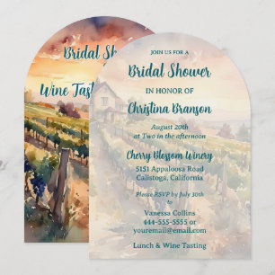 Degustación de vino y Invitación a la ducha nupcia