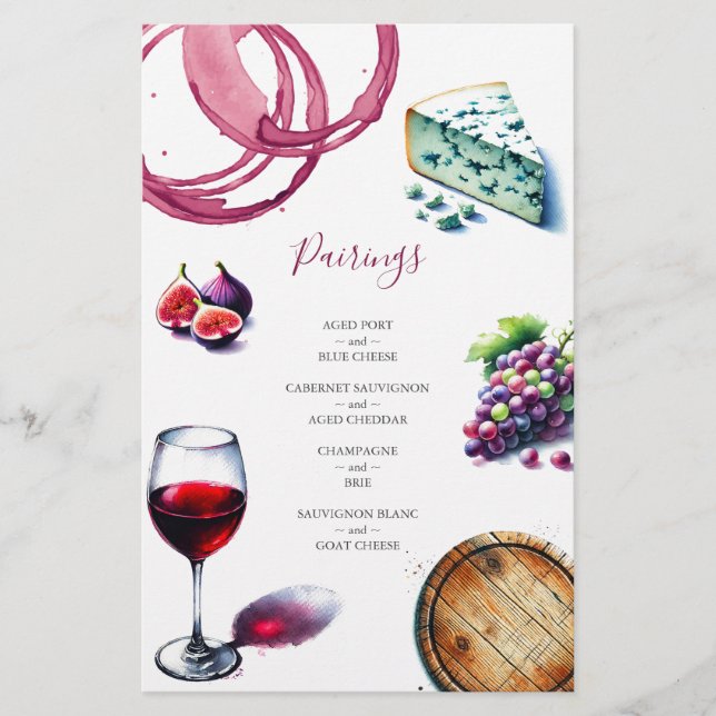 Degustación de vino y queso de Menus boda (Frente)