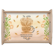 Deguste el té o la bandeja