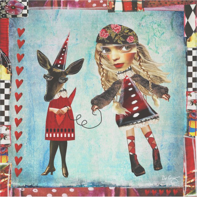 Deidre y sus Pegatinas de Doe Art - Varios tamaños (Anverso)