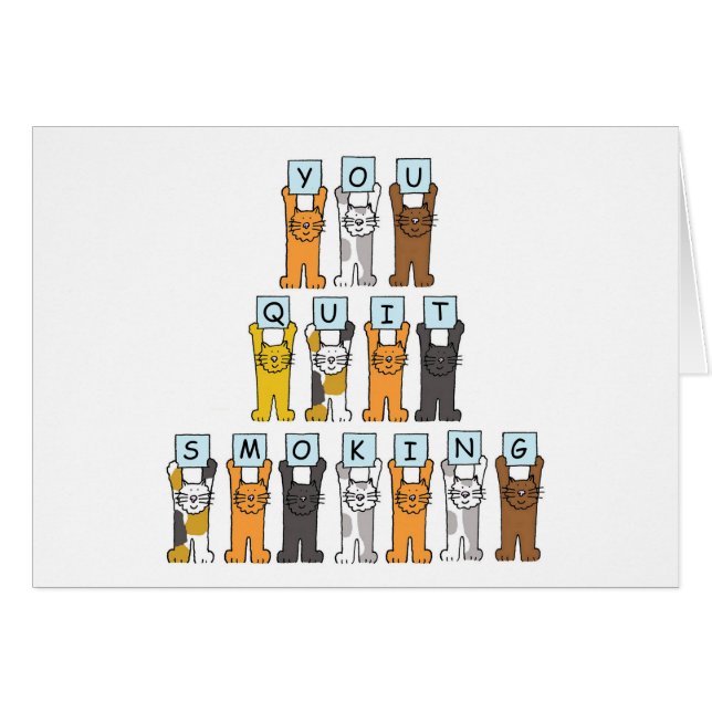 Deja de fumar gatos Personalizados (Anverso (Horizontal))