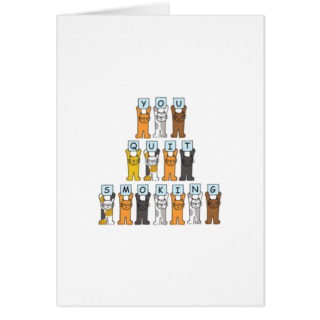 Deja de fumar gatos Personalizados (Frente)