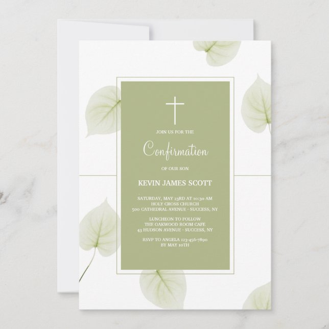 Deja la invitación de confirmación (Anverso)