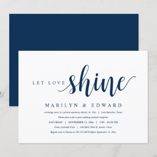 Deja que el amor brille, Invitación de Elopement d