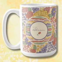 Deja que la alegría florezca – Taza de café floral
