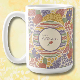 Deja que la alegría florezca – Taza de café floral