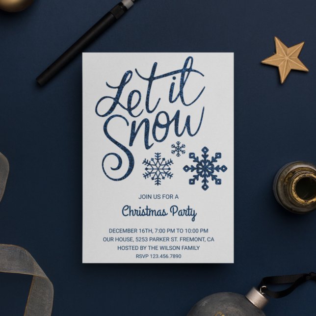 Deja que nieve | Invitación de fiesta de Navidad B (Subido por el creador)