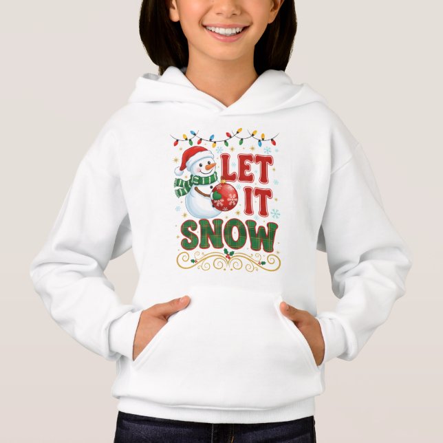 Deja que nieve muñeco de nieve Navidad (Anverso)