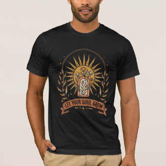 Deja que tu alma crezca Camiseta Boho Sun Floral