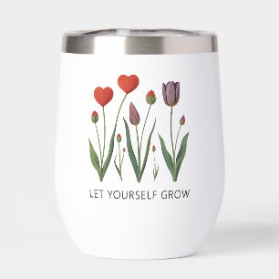 Deja que tu corazón floral de tulipanes crezca Art