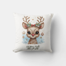 Deja que tu luz brille Cojín decorativo brillante 