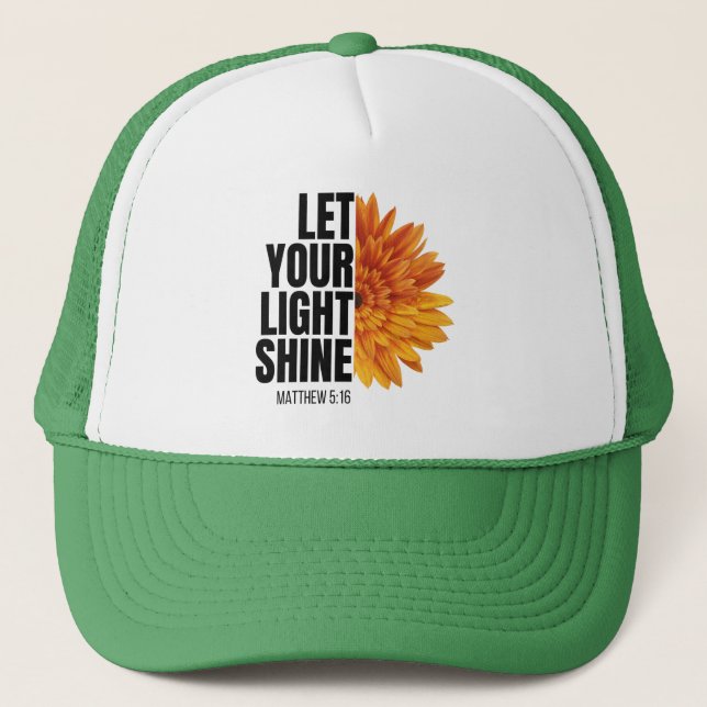 DEJA QUE TU LUZ BRILLE GORRA DE CAMIONERO (Anverso)