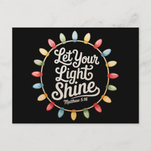 Deja que tu luz brille Luces de Navidad cristianas