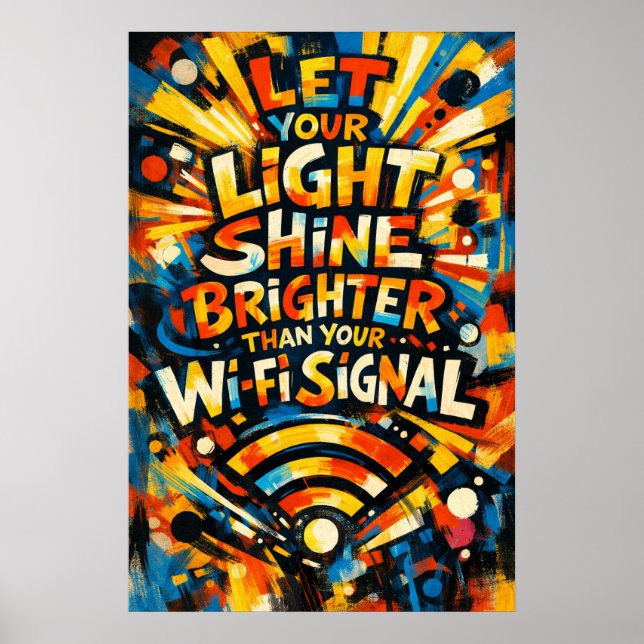 Deja que tu luz brille más que el arte de la señal (Frente)